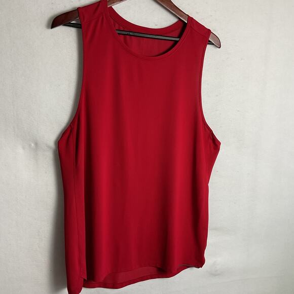 Lululemon Mens One Size Red Metal Vent Tech Muscle Tank Top - Picture 3 of 7